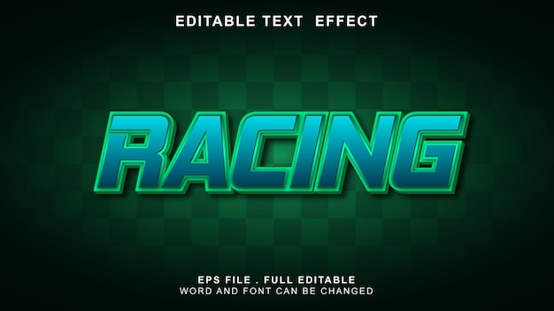 Racing teksteffect bewerkbaar