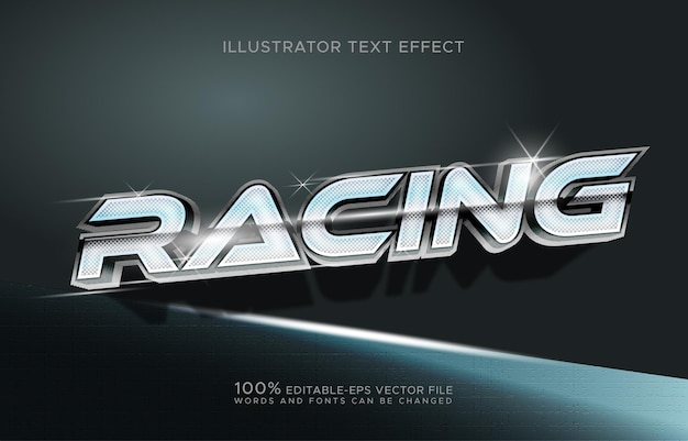 Racing teksteffect