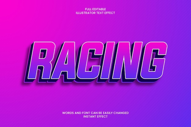 Racing Text Effect