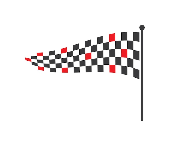 Racing vlag icoon van automotif illustratie vector template