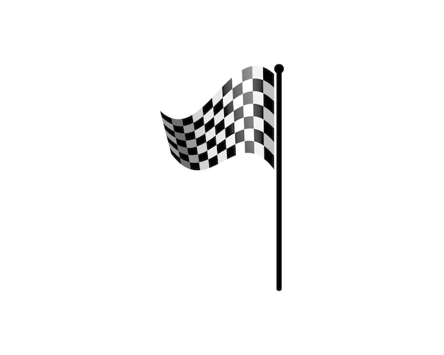 Racing vlag icoon van automotif illustratie vector template