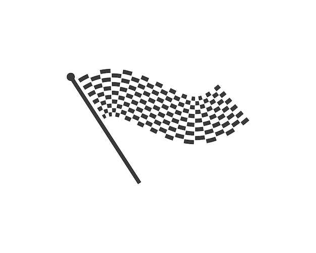 Racing vlag icoon van automotif illustratie vector template