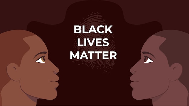 Racisme concept - black lives matter - man met verschillende huidskleur