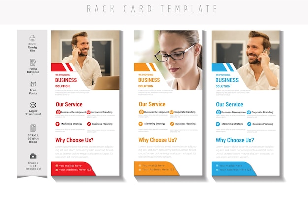Rack card design dl flyer design rack card template for your business