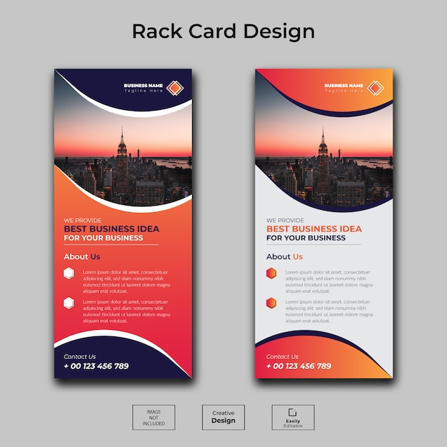 Premium Vector Rack card template for corporate business Premium Vector Rack card template for corporate business