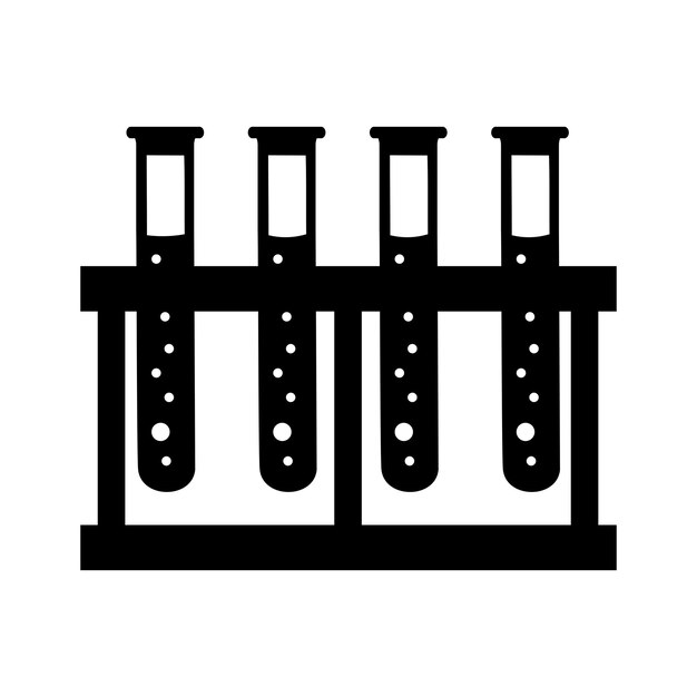 Rack with test tubes vector icon