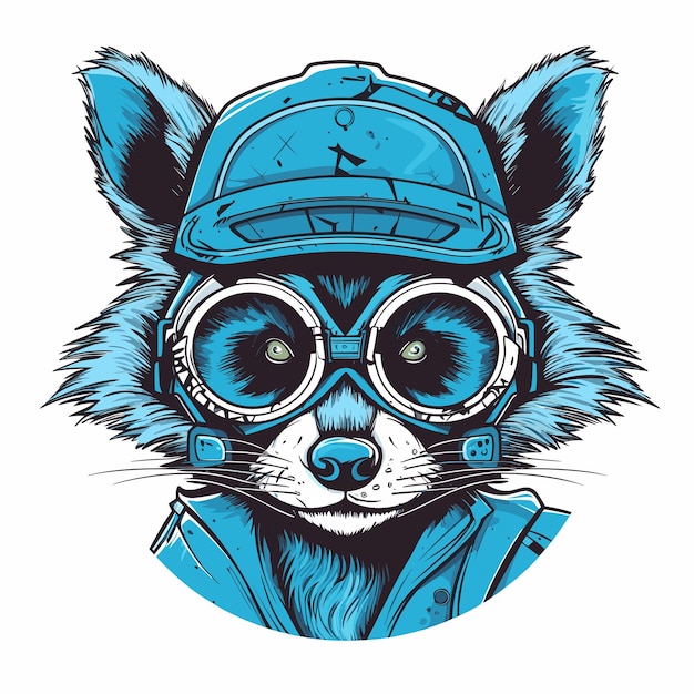 Vector a racoon cartoon charatcer