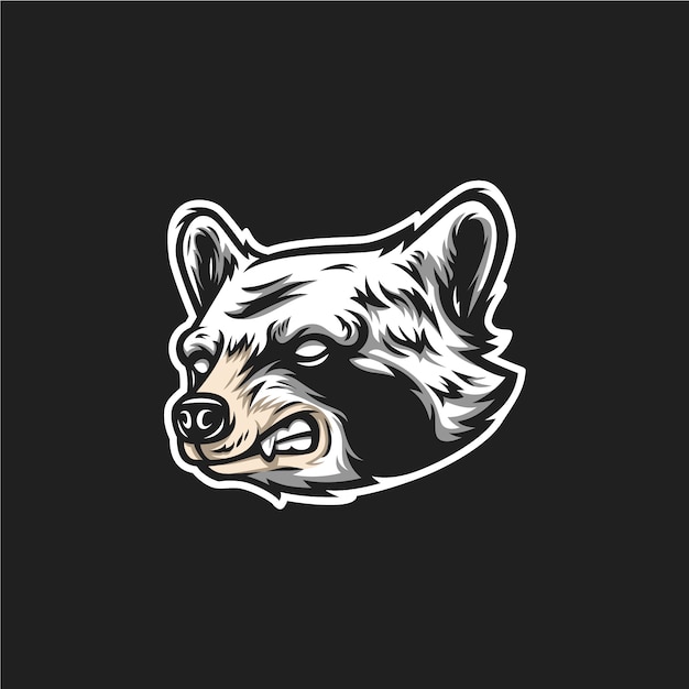 Racoon hoofd logo