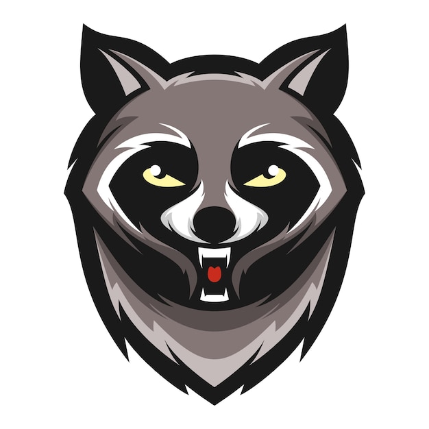 ベクトル アライグマのマスコット ロゴ