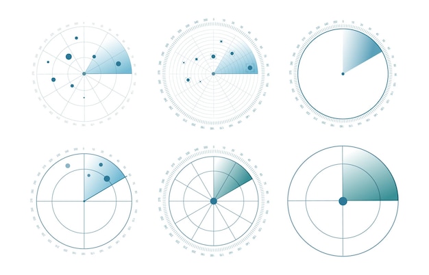 벡터 레이더 화면 배경 벡터 소나