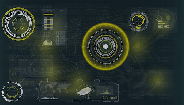 Vector radar screen vector illustration for your design