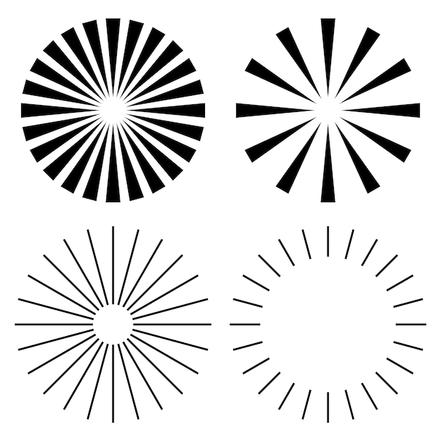 Radial circle lines circular radiating lines vector illustration