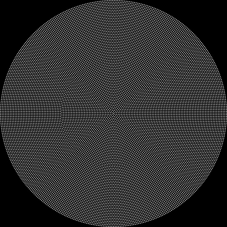Vector radial dot pattern