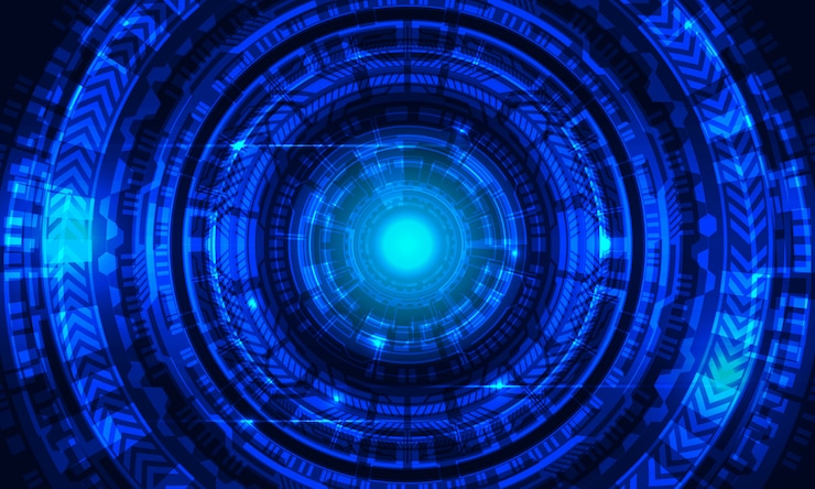 Vector radial futuristic background