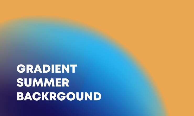 Vector radial gradient beach summer background vector illustration