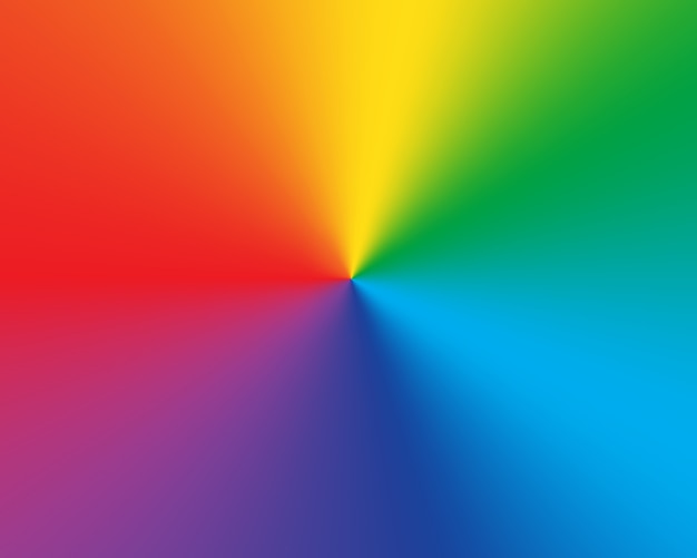 ベクトル 放射状グラデーション虹の背景