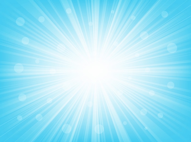 Radial light blue abstract sunburst background