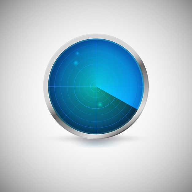 Vector radial screen of blue color with targets.