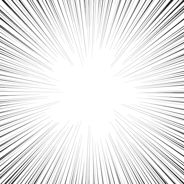 Radial speed lines for comics manga superhero action explosion background