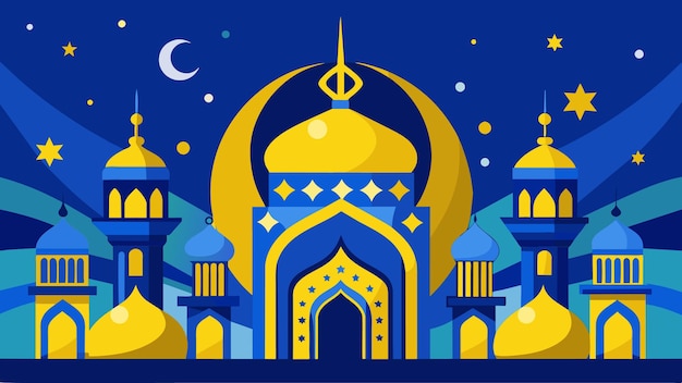 Vector radiant eid mubarak background design for muslim festivals