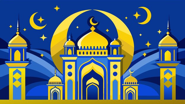 Vector radiant eid mubarak background design for muslim festivals