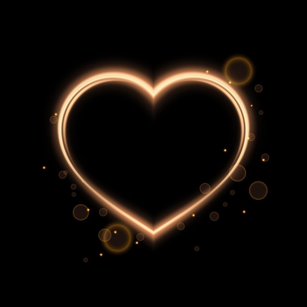 Vector radiant heart shape frame with shimmering fairy dust bursts. design element for valentine's day.