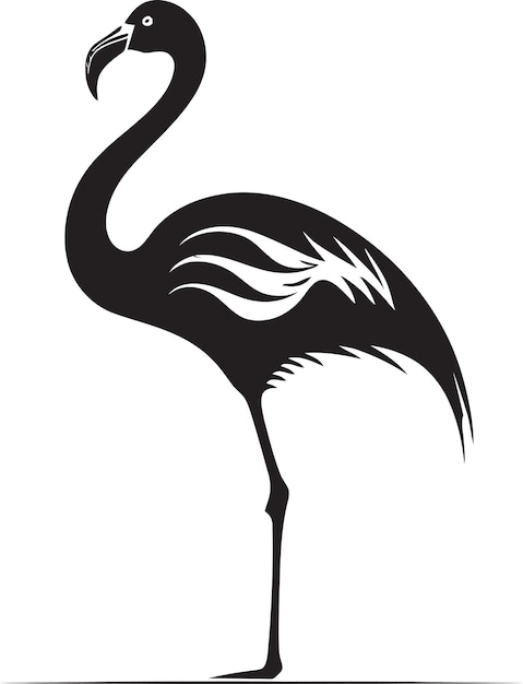 Radiant Plumage Bird Emblem Design Icon Elegant Avian Flamingo Iconisch Emblem