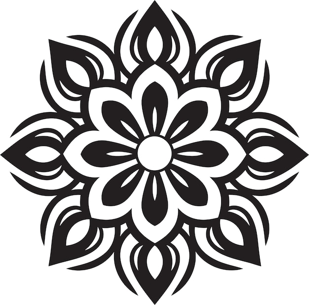 Radiant Revolve Iconic Mandala Logo Ethereal Elegance Mandala Design Vector