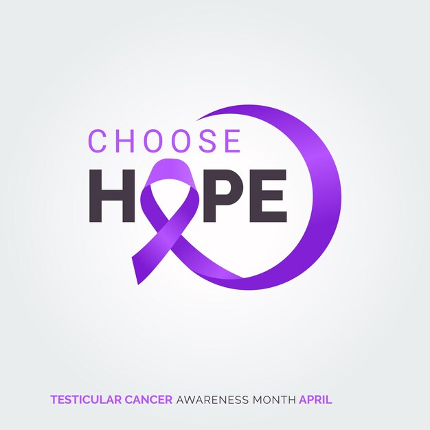 Vector radiate hope in vector background testicular cancer