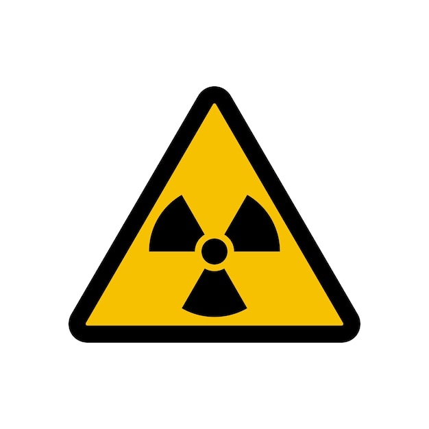 Radiation hazard signs Vector illustration toxic sign Warning radioactive zone in triangle icon