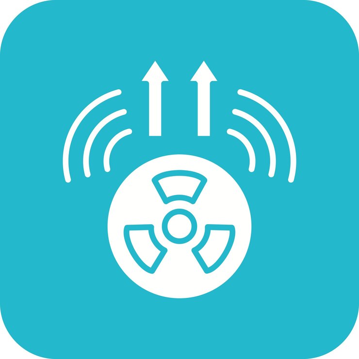 Vector radiation icon vector image can be used for physics