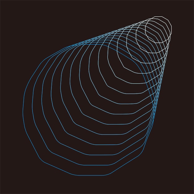 Radiation pattern with geometric lineal change