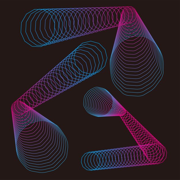 Radiation pattern with geometric lineal change