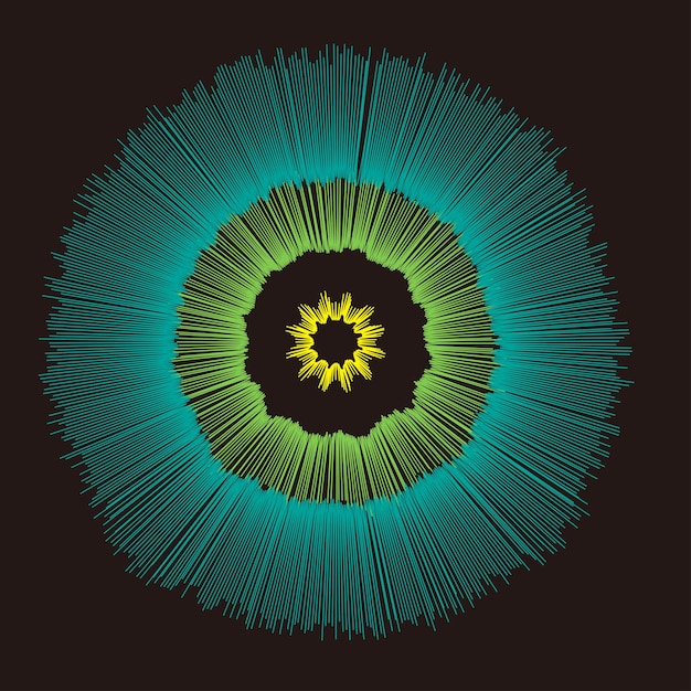 Radiation pattern with geometric lineal change