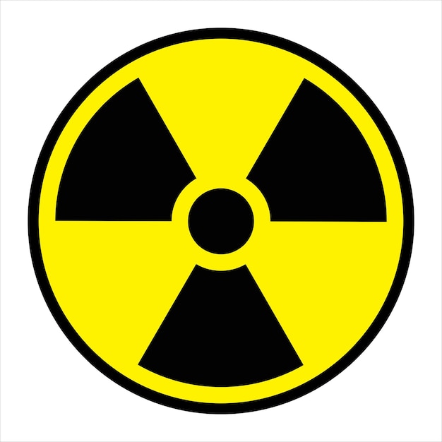 Radiation sign icon Flat graphic design Symbol on white background Vector illustration