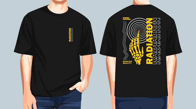 Vector radiation streetwear tshirt design