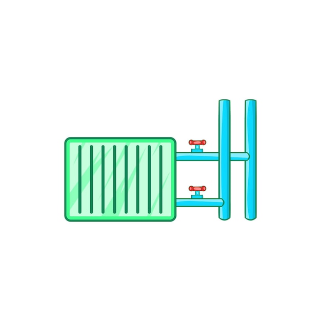 Значок радиатора в мультяшном стиле на белом фоне