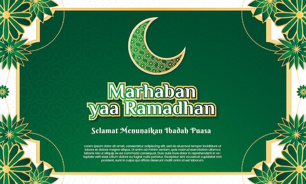 Vettore modello di post orizzontale radiante per la celebrazione del ramadan