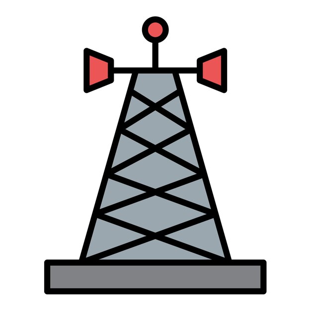 Vector radio antenna icon