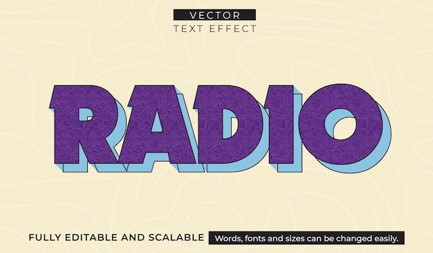 Radio Editable Text Effect