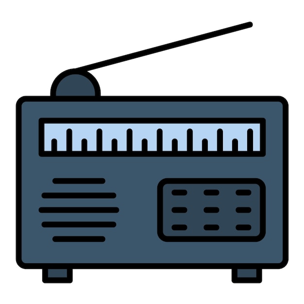 Radio Flat Illustration