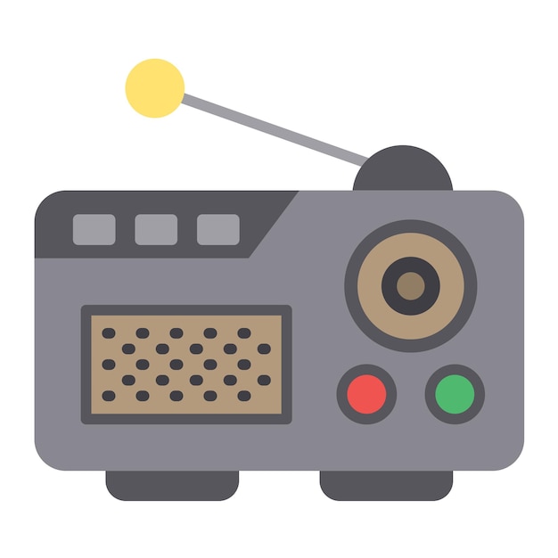 Radio Flat Illustration