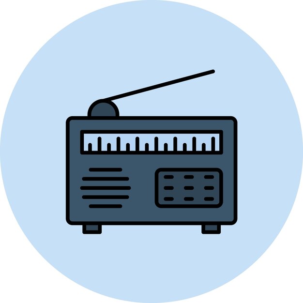 Radio Flat Illustration