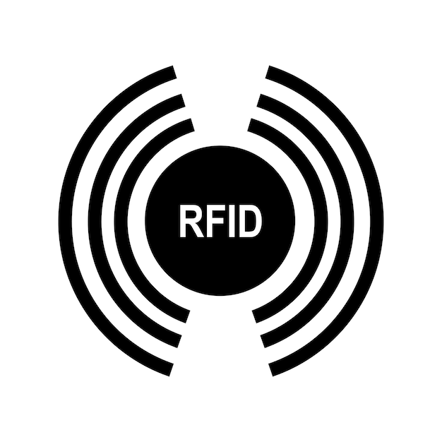 ベクトル 無線周波数識別または rfid アイコン ベクトル イラスト シンボル デザイン