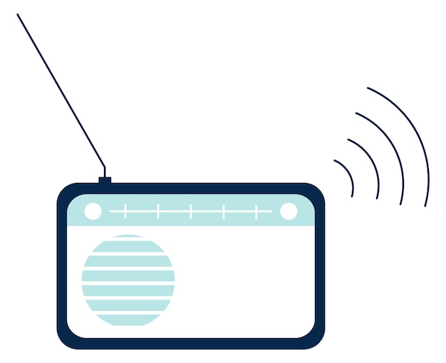 Icona della radio altoparlante di trasmissione sintonizzatore retrò wireless