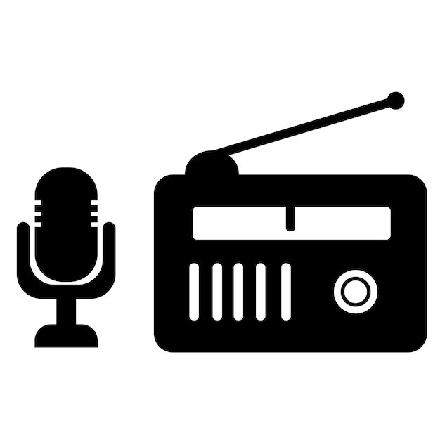 Radio icon logo vector design template