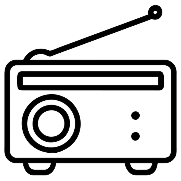 radio icon outline