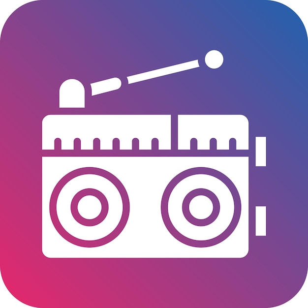 Vector radio icon style