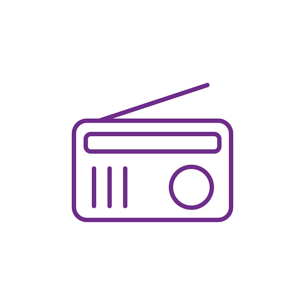 Radio icon vector design templates on white background