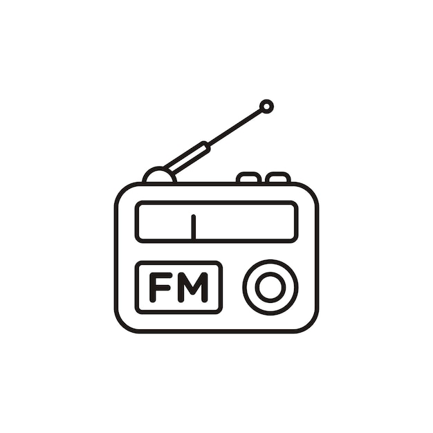 Vector radio icon vector logo template